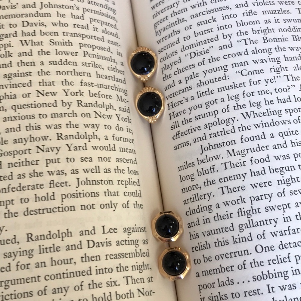 Gold and Black Earrings